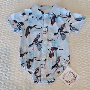 Duck Button-Up Onesie